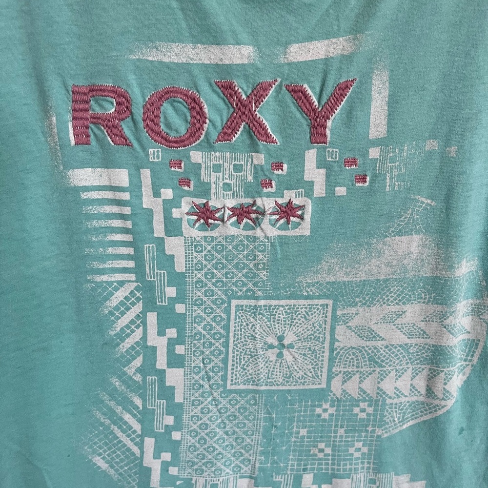 Vintage Roxy Aqua Blue Tee